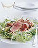 Fast & Easy Dinner: Bacon-Wrapped Tuna Steaks with Frisée Avocado Salad