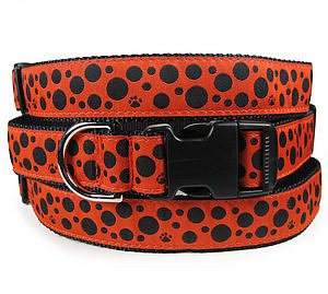 Mod Orange Dot Collar
