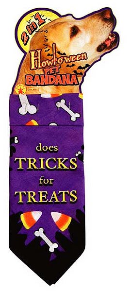 Does Tricks for Treats Halloween Bandana 