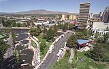 Arlington Av. dividing Wingfield Park and the Truckee River