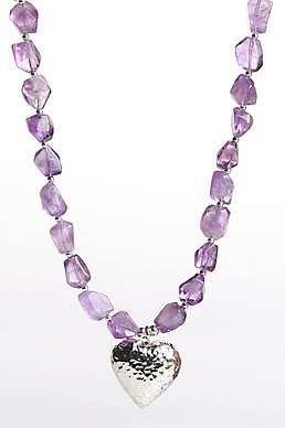 For My Sister:  Love Beat Hammered Heart Necklace: Michele Michel Jewelry 