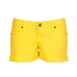 Kitson Robertson Dare Me Yellow Denim Hot Shorts