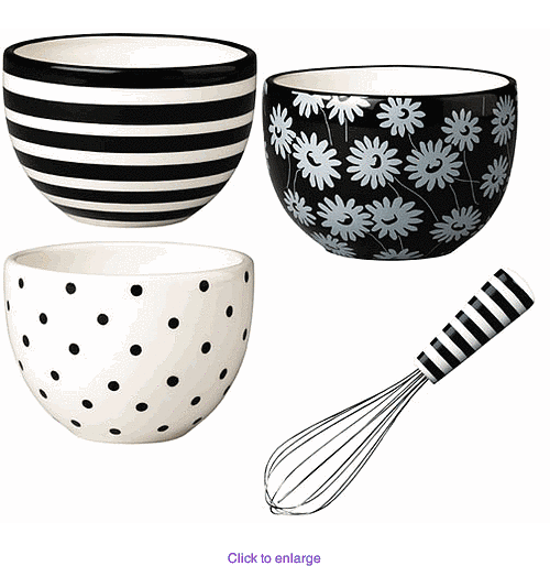 Black and White Prep Bowl Set