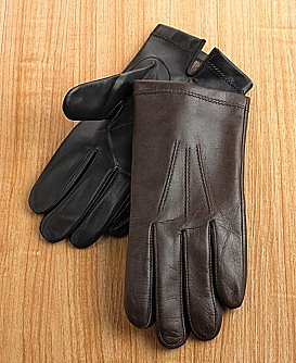 Clubroom Leather Cashmere Lined Gloves