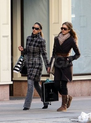 Jessica Alba's Stunt Double's Plaid Coat.