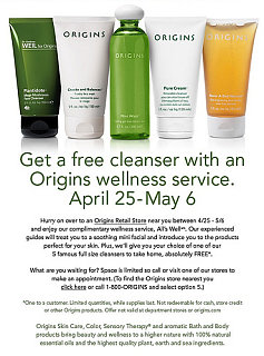Bella Bargain: Origins Offer Through May 6