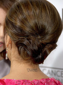 Guess Who? A Brunette's Updo, Tattoo