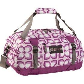 TROPICAL PRINT: Jansport Purple Sports Duffel Bag