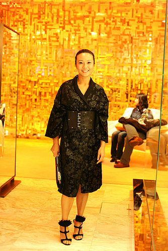 A kimono given a sleek, chic modern spin.