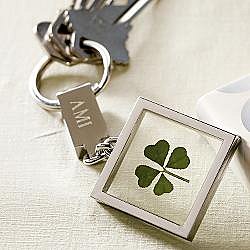 Gift for Her or Him:: RedEnvelope - four-leaf clover key chain