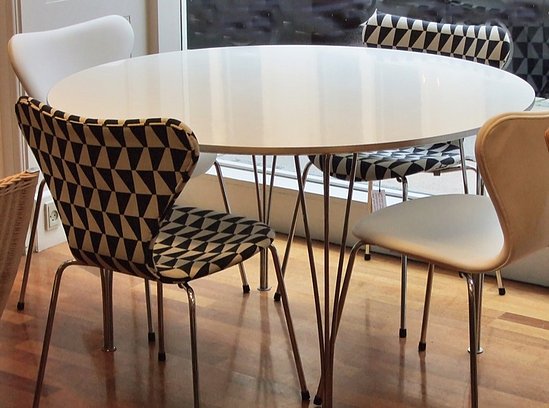 Fabric covered butterfly chairs!