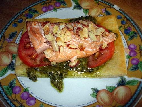 Reader Recipe: Salmon with Puff Pastry and Pesto
