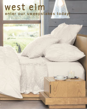 Last Chance! The $5,000 west elm Sweepstakes Ends Sunday! Last Chance! The $5,000 west elm Sweepstakes Ends Sunday!
