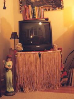 DIY: Grass Skirt TV Stand