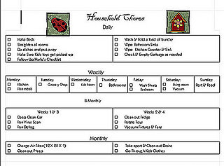 Savvy Housecleaning Schedule