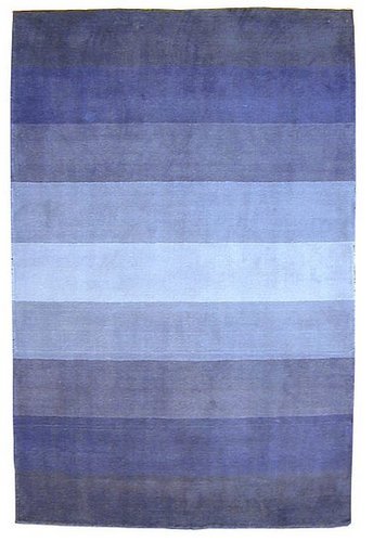 Steal of the Day: Hand-tufted Blue Stripes Wool Rug