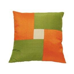 Target : Raw Silk Square Pillow - Avocado/ Pumpkin/ Cream (18")