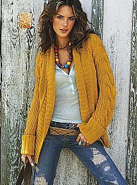 Victoria's Secret - Shawl collar cable sweater jacket