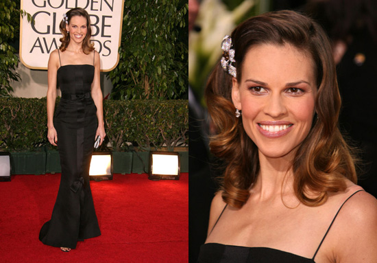 The Golden Globes Red Carpet: Hilary Swank