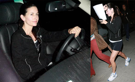 Courteney Hides From the Cameras