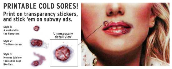 Product of the Day: Printable Cold Sores