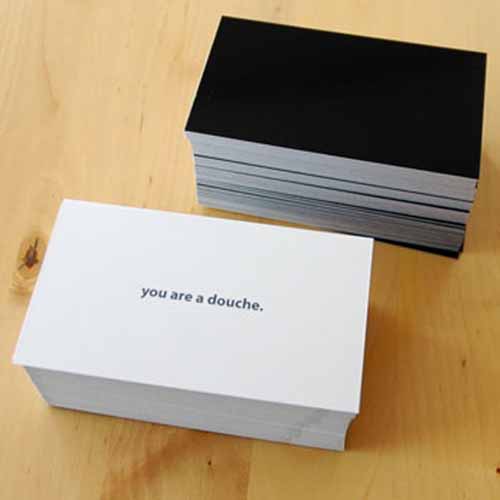Product of the Day: "You Are a Douche" Cards