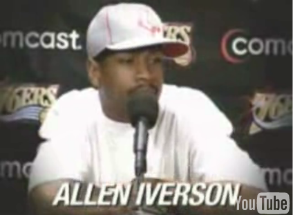 NBA Star Iverson Practices Public Speaking