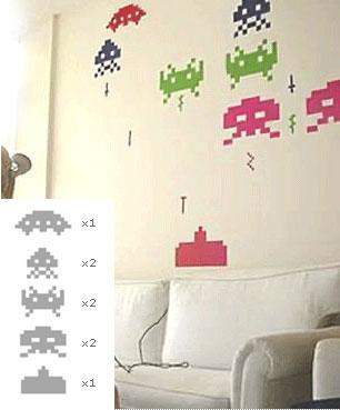 Great Geek Gear Find: Space Invader Wall Decals