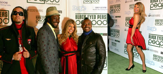 Fergie and Bandmates Like Peas in a Peapod