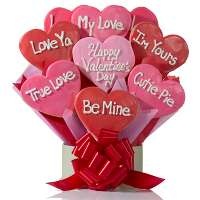 Valentine's Day Gift Idea's for HIM! - DelightfulDeliveries.com Conversation Hearts Cookie Bouquet